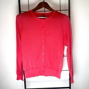 Anthropologie Sheer Fitted Cardigan Sweater NWT